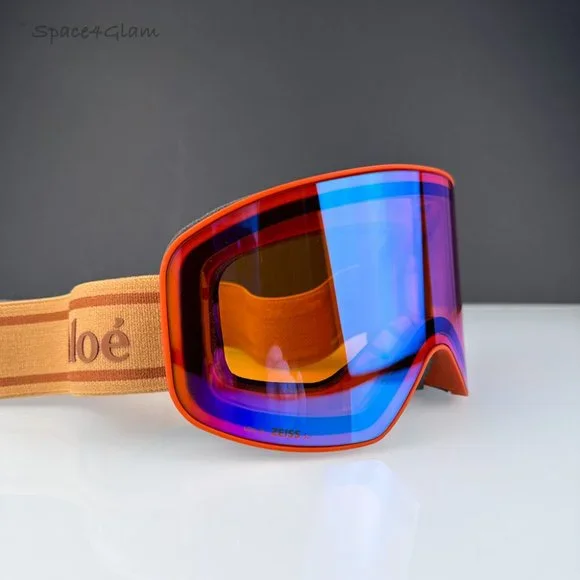 Chloe Ski Mask CH0072S 003 Matte Rust Orange Multilayer Blue ZeissCH 0072S
